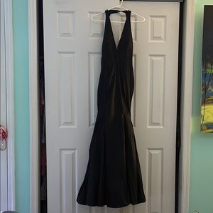 Elegant Black Halter Dress